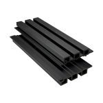 Perfil do painel ripado LIV 25 Nord cor ebano em madeira ecológica WPC